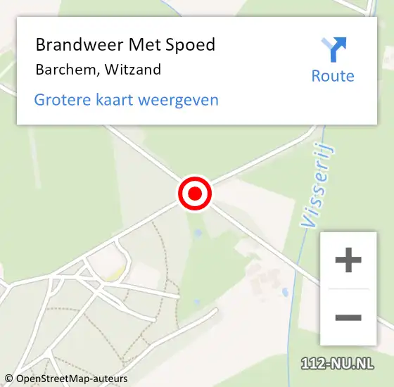 Locatie op kaart van de 112 melding: Brandweer Met Spoed Naar Barchem, Witzand op 17 maart 2018 11:24