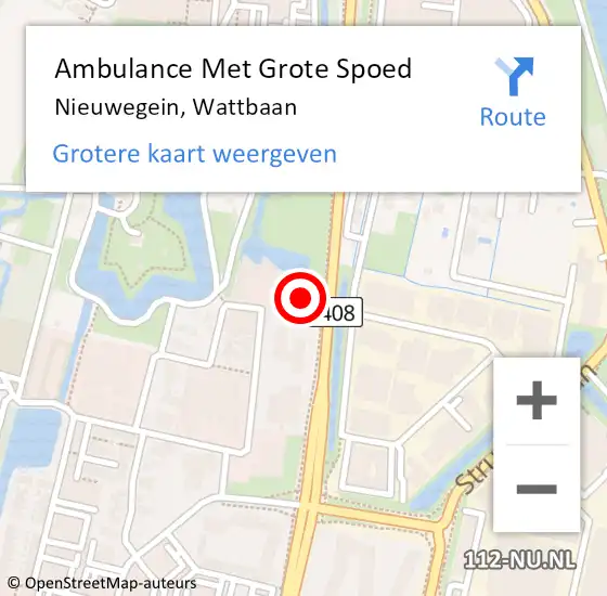 Locatie op kaart van de 112 melding: Ambulance Met Grote Spoed Naar Nieuwegein, Wattbaan op 17 maart 2018 18:03