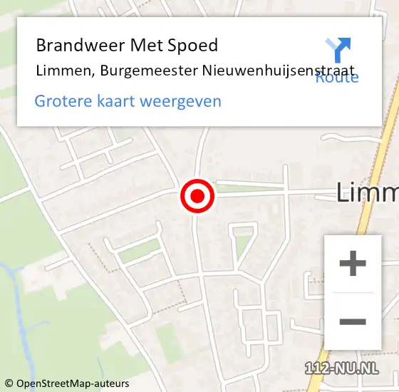 Locatie op kaart van de 112 melding: Brandweer Met Spoed Naar Limmen, Burgemeester Nieuwenhuijsenstraat op 17 maart 2018 23:46
