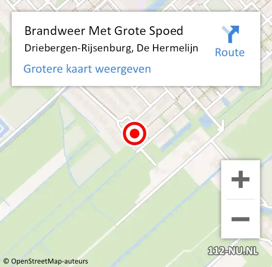 Locatie op kaart van de 112 melding: Brandweer Met Grote Spoed Naar Driebergen-Rijsenburg, De Hermelijn op 18 maart 2018 00:34