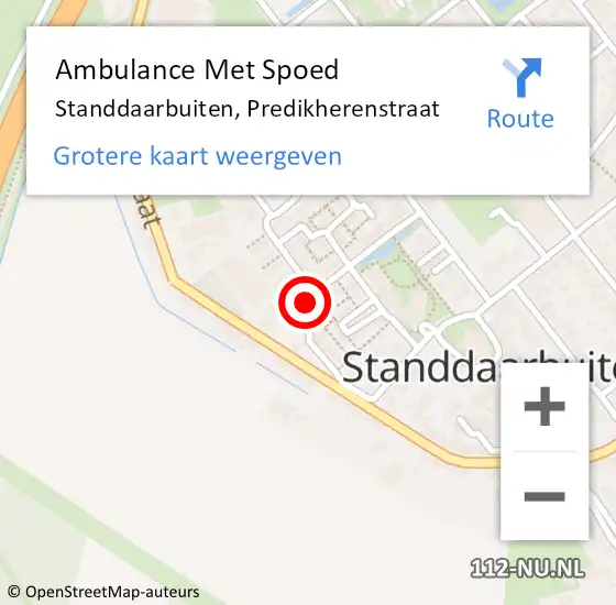 Locatie op kaart van de 112 melding: Ambulance Met Spoed Naar Standdaarbuiten, Predikherenstraat op 19 maart 2018 00:22