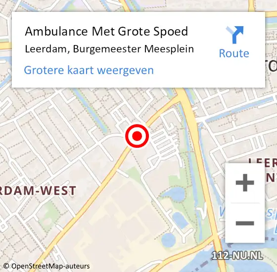 Locatie op kaart van de 112 melding: Ambulance Met Grote Spoed Naar Leerdam, Burgemeester Meesplein op 19 maart 2018 10:59