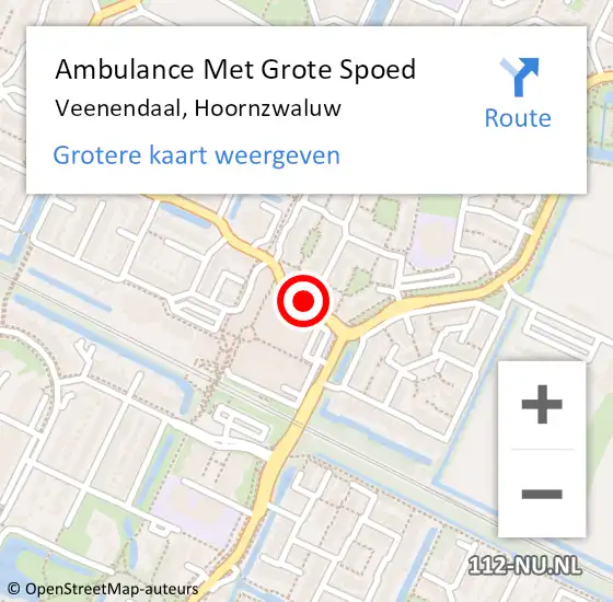 Locatie op kaart van de 112 melding: Ambulance Met Grote Spoed Naar Veenendaal, Hoornzwaluw op 19 maart 2018 11:21