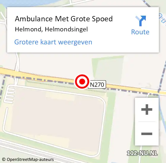 Locatie op kaart van de 112 melding: Ambulance Met Grote Spoed Naar Helmond, Helmondsingel op 19 maart 2018 16:25