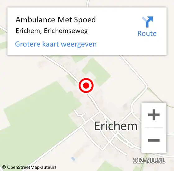 Locatie op kaart van de 112 melding: Ambulance Met Spoed Naar Erichem, Erichemseweg op 20 maart 2018 05:51