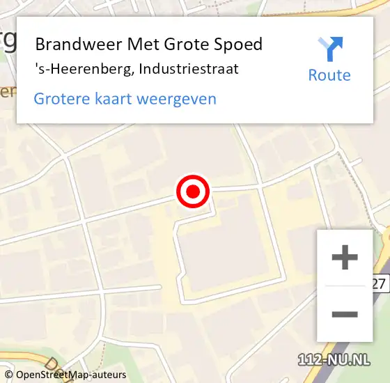 Locatie op kaart van de 112 melding: Brandweer Met Grote Spoed Naar 's-Heerenberg, Industriestraat op 20 maart 2018 08:13