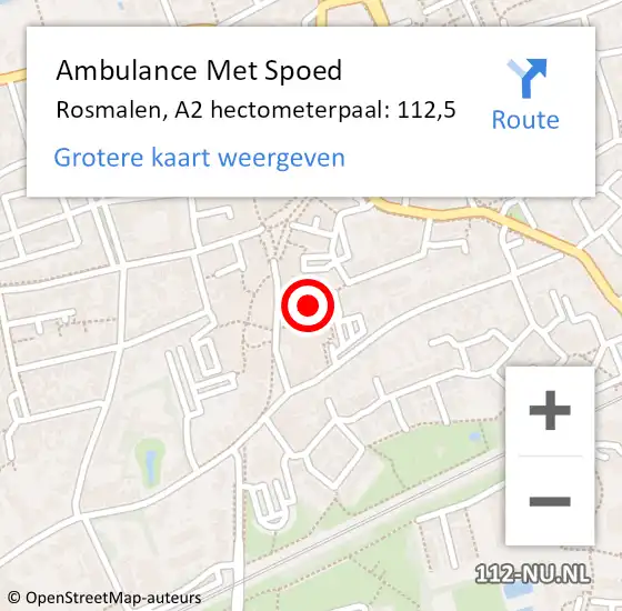 Locatie op kaart van de 112 melding: Ambulance Met Spoed Naar Rosmalen, A59 Re hectometerpaal: 140,3 op 20 maart 2018 17:55