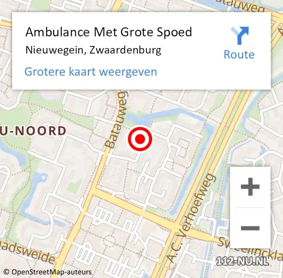 Locatie op kaart van de 112 melding: Ambulance Met Grote Spoed Naar Nieuwegein, Zwaardenburg op 20 maart 2018 18:28