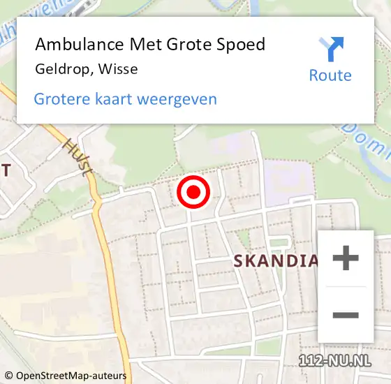 Locatie op kaart van de 112 melding: Ambulance Met Grote Spoed Naar Geldrop, Wisse op 20 maart 2018 19:07
