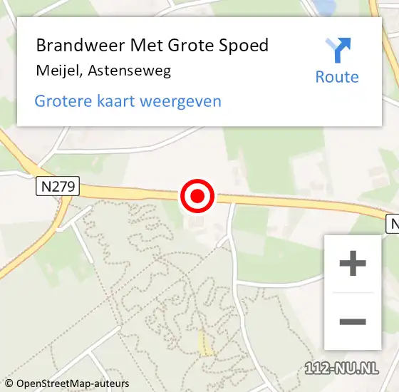 Locatie op kaart van de 112 melding: Brandweer Met Grote Spoed Naar Meijel, Astenseweg op 20 maart 2018 20:47