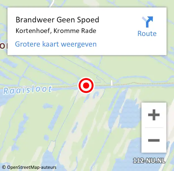 Locatie op kaart van de 112 melding: Brandweer Geen Spoed Naar Kortenhoef, Kromme Rade op 20 maart 2018 21:05