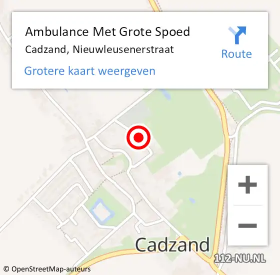 Locatie op kaart van de 112 melding: Ambulance Met Grote Spoed Naar Cadzand, Nieuwleusenerstraat op 20 maart 2018 21:14