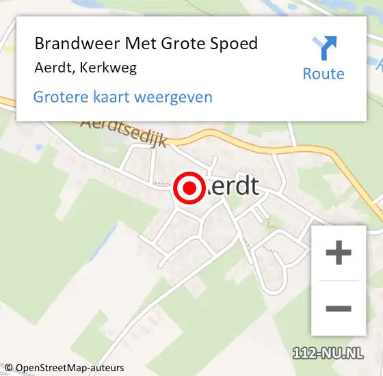 Locatie op kaart van de 112 melding: Brandweer Met Grote Spoed Naar Aerdt, Kerkweg op 20 maart 2018 23:45