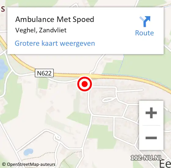 Locatie op kaart van de 112 melding: Ambulance Met Spoed Naar Veghel, Zandvliet op 21 maart 2018 08:04