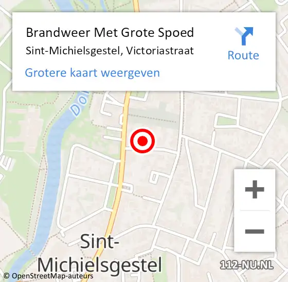 Locatie op kaart van de 112 melding: Brandweer Met Grote Spoed Naar Sint-Michielsgestel, Victoriastraat op 21 maart 2018 08:46