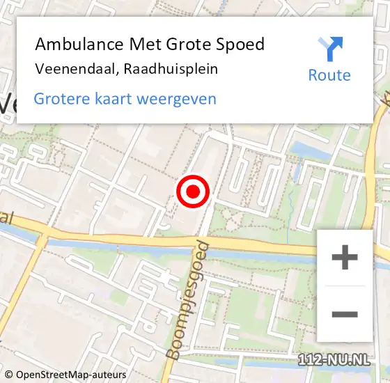 Locatie op kaart van de 112 melding: Ambulance Met Grote Spoed Naar Veenendaal, Raadhuisplein op 21 maart 2018 15:31