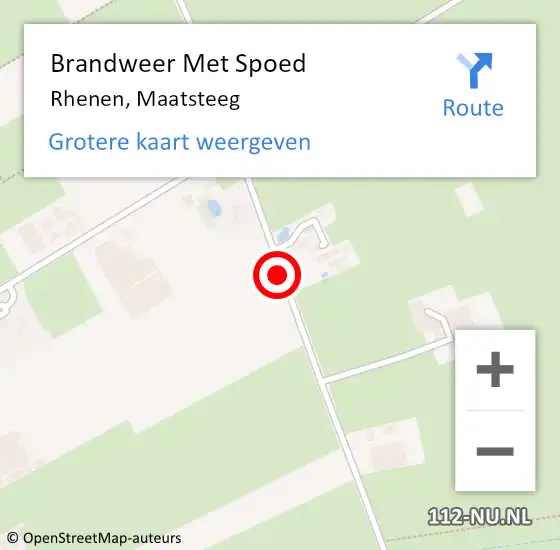 Locatie op kaart van de 112 melding: Brandweer Met Spoed Naar Rhenen, Maatsteeg op 21 maart 2018 16:34