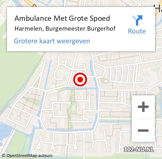 Locatie op kaart van de 112 melding: Ambulance Met Grote Spoed Naar Harmelen, Burgemeester Burgerhof op 21 maart 2018 17:29