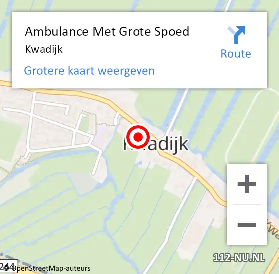 Locatie op kaart van de 112 melding: Ambulance Met Grote Spoed Naar Kwadijk op 21 maart 2018 17:53