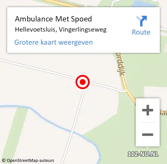 Locatie op kaart van de 112 melding: Ambulance Met Spoed Naar Hellevoetsluis, Vingerlingseweg op 21 maart 2018 18:15