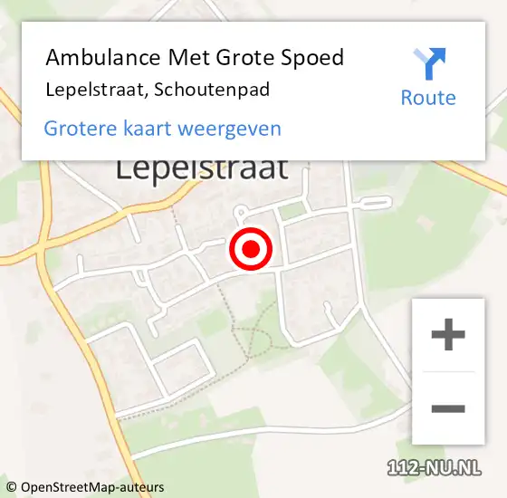 Locatie op kaart van de 112 melding: Ambulance Met Grote Spoed Naar Lepelstraat, Schoutenpad op 22 maart 2018 04:29