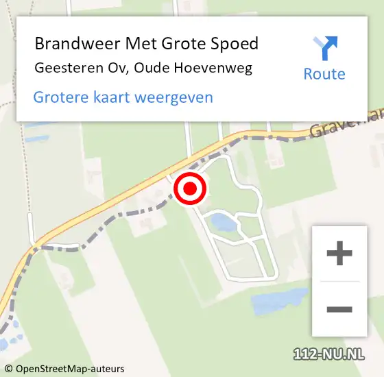 Locatie op kaart van de 112 melding: Brandweer Met Grote Spoed Naar Geesteren Ov, Oude Hoevenweg op 23 maart 2018 03:23