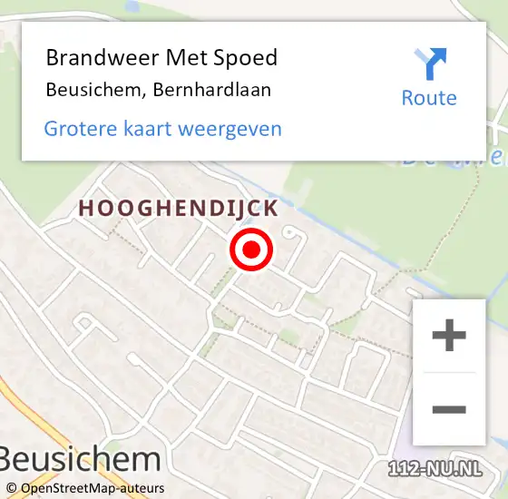 Locatie op kaart van de 112 melding: Brandweer Met Spoed Naar Beusichem, Bernhardlaan op 23 maart 2018 13:04