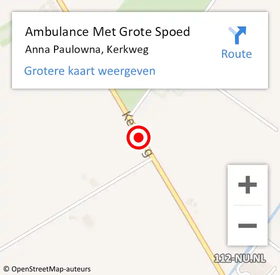 Locatie op kaart van de 112 melding: Ambulance Met Grote Spoed Naar Anna Paulowna, Kerkweg op 23 maart 2018 15:20