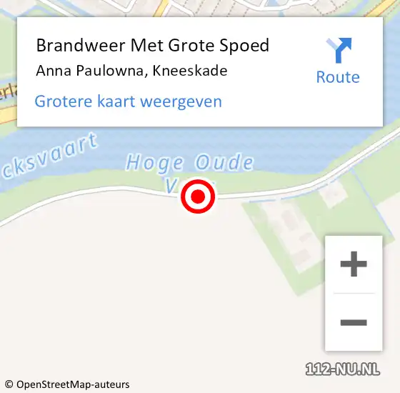 Locatie op kaart van de 112 melding: Brandweer Met Grote Spoed Naar Anna Paulowna, Kneeskade op 23 maart 2018 15:26