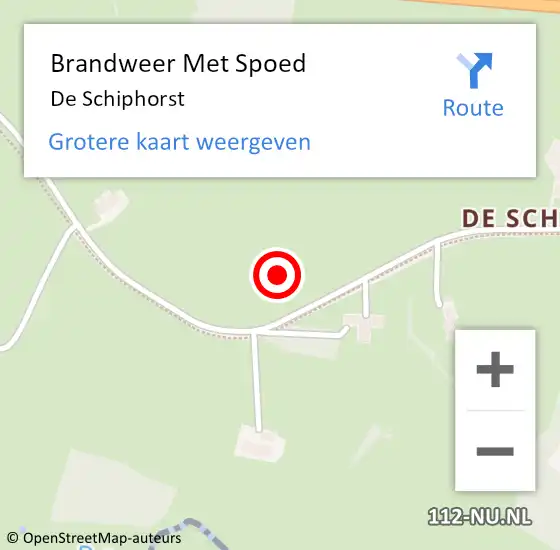 Locatie op kaart van de 112 melding: Brandweer Met Spoed Naar De Schiphorst op 23 maart 2018 16:00