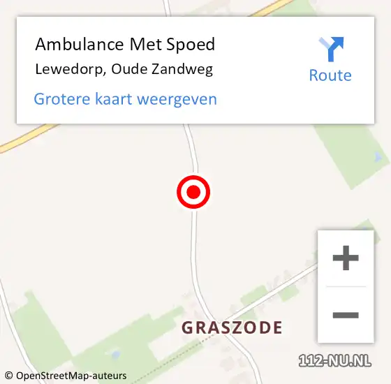 Locatie op kaart van de 112 melding: Ambulance Met Spoed Naar Lewedorp, Oude Zandweg op 23 maart 2018 16:05