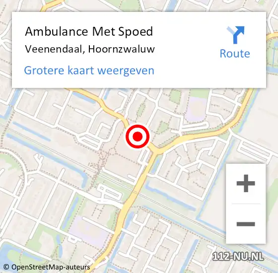 Locatie op kaart van de 112 melding: Ambulance Met Spoed Naar Veenendaal, Hoornzwaluw op 23 maart 2018 16:25