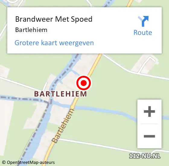 Locatie op kaart van de 112 melding: Brandweer Met Spoed Naar Bartlehiem op 23 maart 2018 16:42