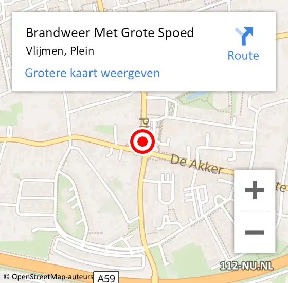 Locatie op kaart van de 112 melding: Brandweer Met Grote Spoed Naar Vlijmen, Plein op 24 maart 2018 01:20