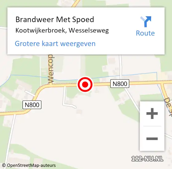 Locatie op kaart van de 112 melding: Brandweer Met Spoed Naar Kootwijkerbroek, Wesselseweg op 24 maart 2018 09:23