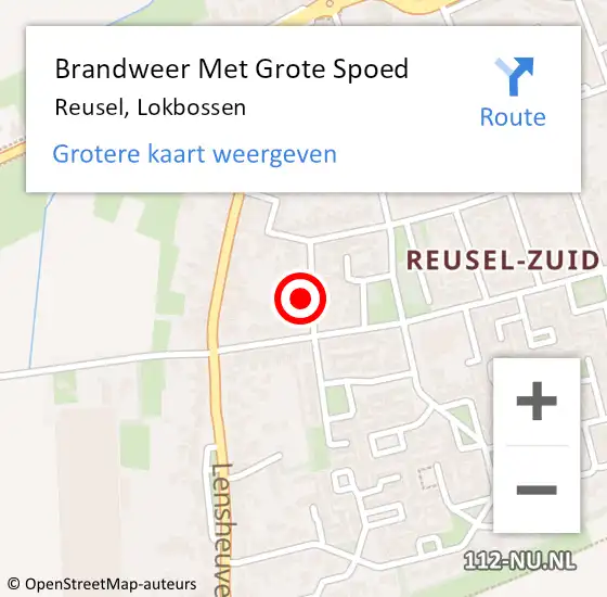 Locatie op kaart van de 112 melding: Brandweer Met Grote Spoed Naar Reusel, Lokbossen op 24 maart 2018 11:04