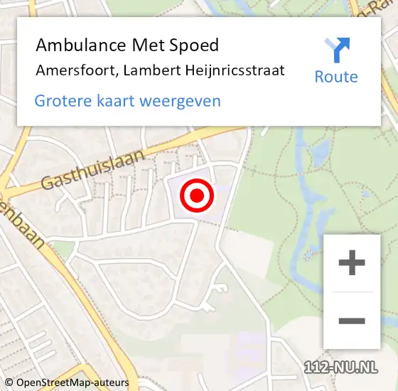 Locatie op kaart van de 112 melding: Ambulance Met Spoed Naar Amersfoort, Lambert Heijnricsstraat op 24 maart 2018 11:18