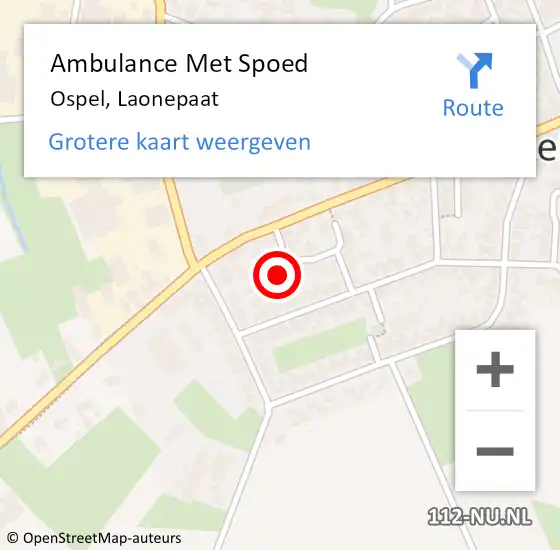 Locatie op kaart van de 112 melding: Ambulance Met Spoed Naar Ospel, Laonepaat op 24 maart 2018 11:59