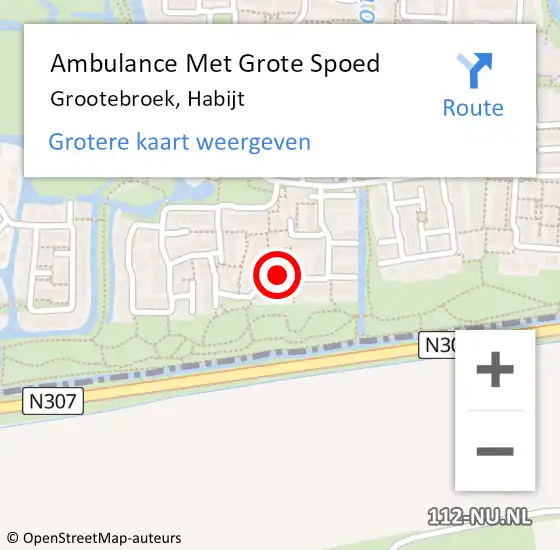 Locatie op kaart van de 112 melding: Ambulance Met Grote Spoed Naar Grootebroek, Habijt op 24 maart 2018 20:39