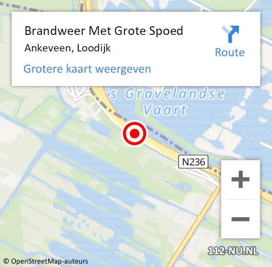 Locatie op kaart van de 112 melding: Brandweer Met Grote Spoed Naar Ankeveen, Loodijk op 24 maart 2018 21:22