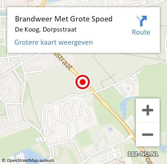 Locatie op kaart van de 112 melding: Brandweer Met Grote Spoed Naar De Koog, Dorpsstraat op 25 maart 2018 05:13