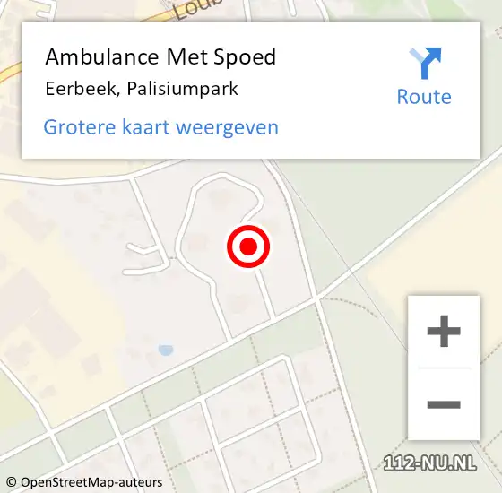 Locatie op kaart van de 112 melding: Ambulance Met Spoed Naar Eerbeek, Palisiumpark op 25 maart 2018 06:31