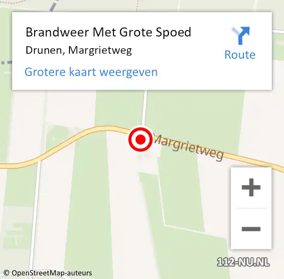 Locatie op kaart van de 112 melding: Brandweer Met Grote Spoed Naar Drunen, Margrietweg op 25 maart 2018 22:50