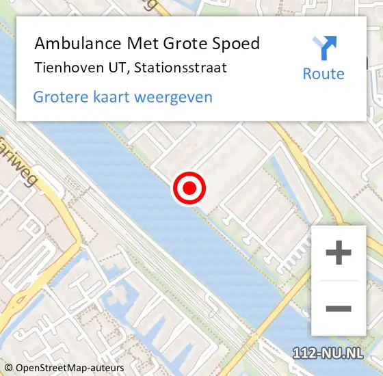 Locatie op kaart van de 112 melding: Ambulance Met Grote Spoed Naar Tienhoven UT, Stationsstraat op 26 maart 2018 08:25