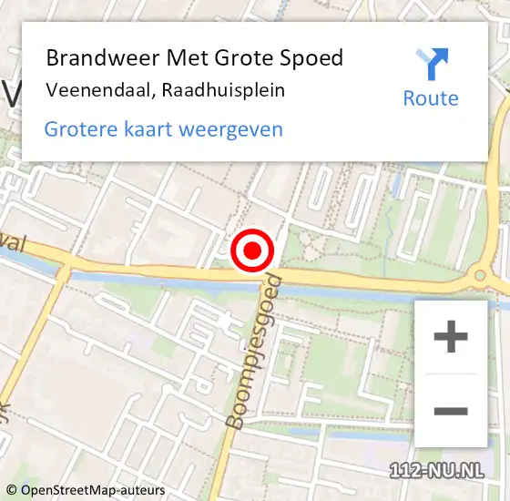 Locatie op kaart van de 112 melding: Brandweer Met Grote Spoed Naar Veenendaal, Raadhuisplein op 26 maart 2018 09:57