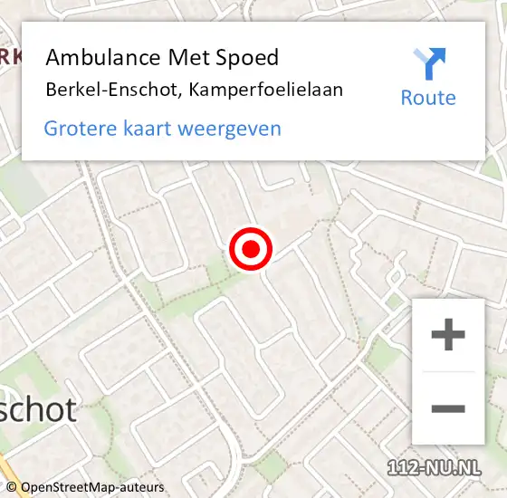 Locatie op kaart van de 112 melding: Ambulance Met Spoed Naar Berkel-Enschot, Kamperfoelielaan op 26 maart 2018 15:03