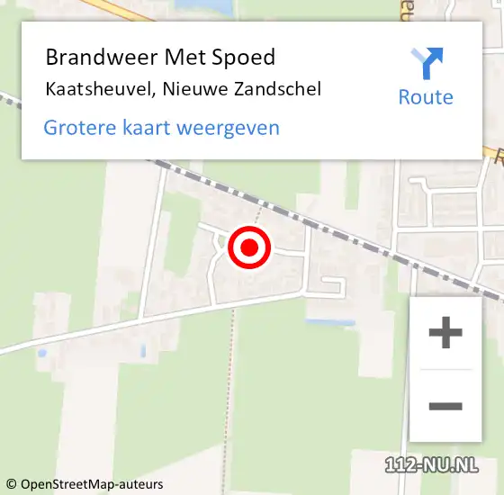 Locatie op kaart van de 112 melding: Brandweer Met Spoed Naar Kaatsheuvel, Nieuwe Zandschel op 27 maart 2018 09:37
