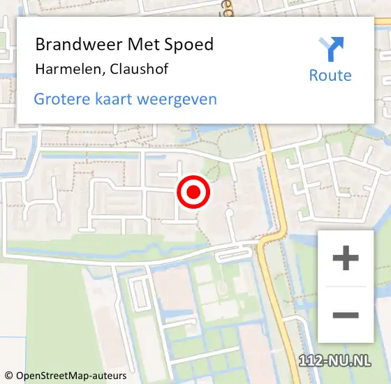 Locatie op kaart van de 112 melding: Brandweer Met Spoed Naar Harmelen, Claushof op 27 maart 2018 14:14