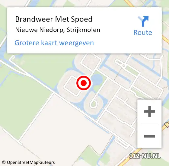 Locatie op kaart van de 112 melding: Brandweer Met Spoed Naar Nieuwe Niedorp, Strijkmolen op 27 maart 2018 17:24