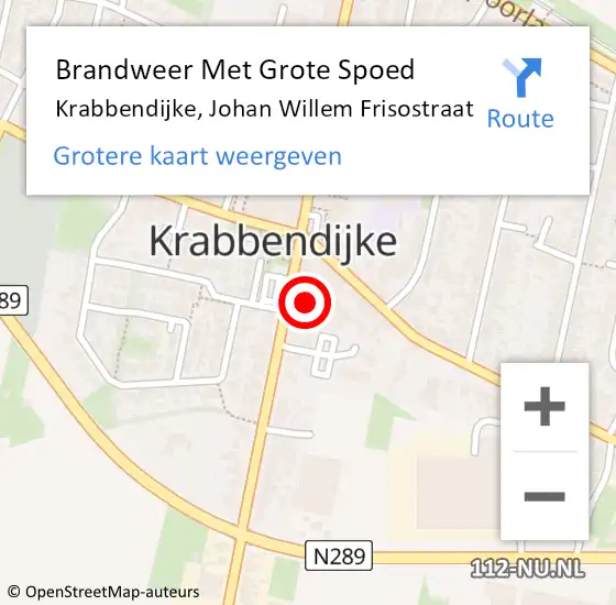 Locatie op kaart van de 112 melding: Brandweer Met Grote Spoed Naar Krabbendijke, Johan Willem Frisostraat op 28 maart 2018 09:33